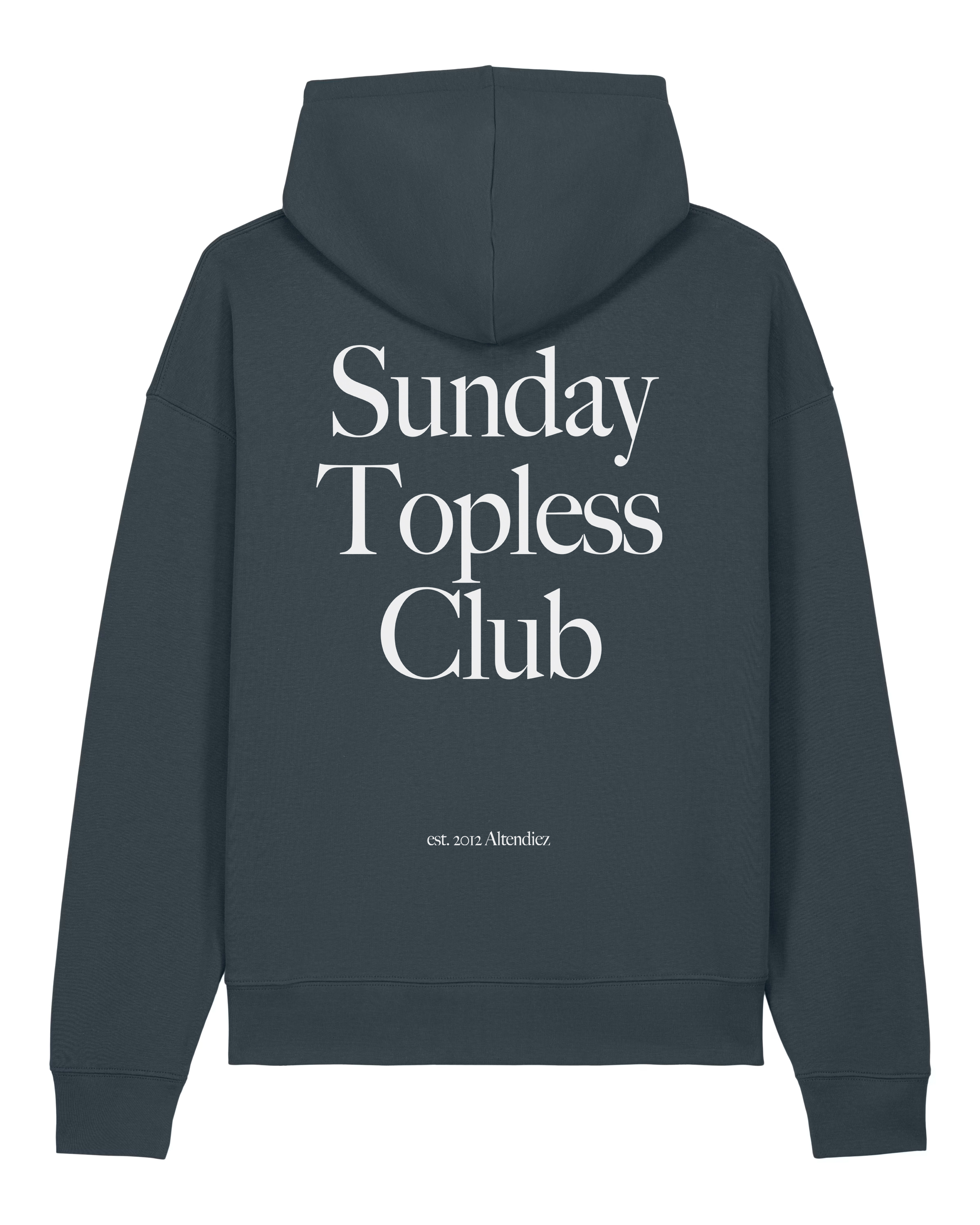 Team89 Hoodie "Sunday Topless Club" grey