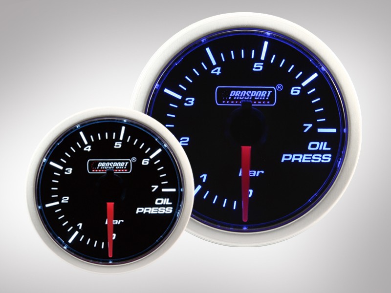 Öldruckanzeige BF Performance blau/weiß 52mm
