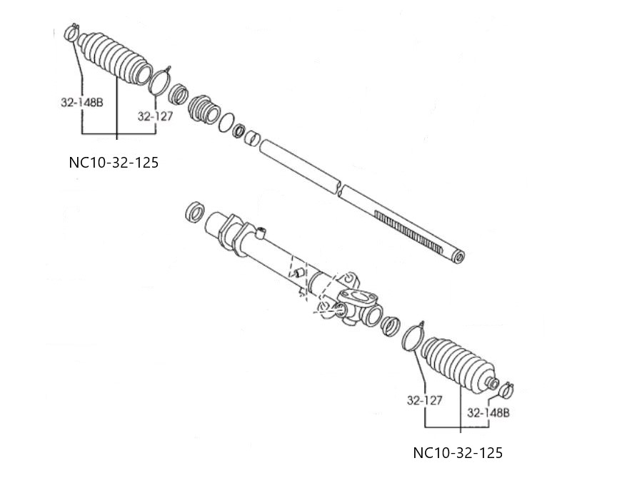 Steering rack boot MX-5 NB/NBFL