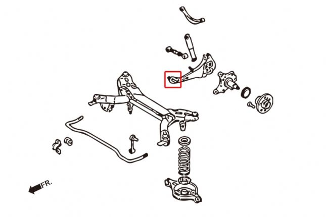Hardrace hintere Längslenkerbuchse Mazda 6