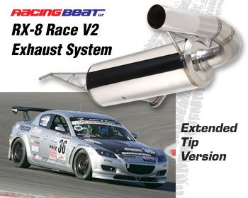 Racingbeat Race Exhaust System V2 Extended Tip 09-11 RX-8