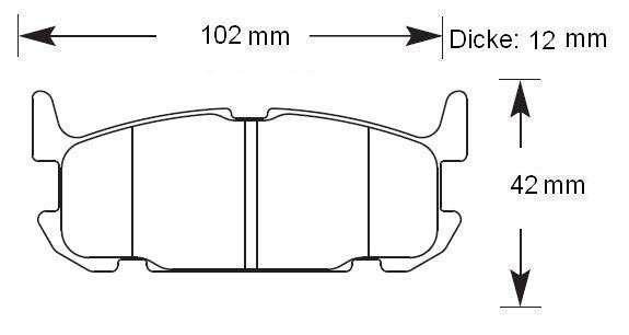HAWK Bremsbeläge HT-10 hinten MX-5 NBFL 276mm