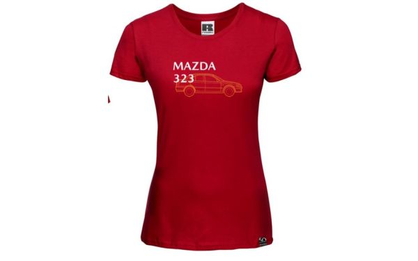 T-Shirt "323" Damen rot