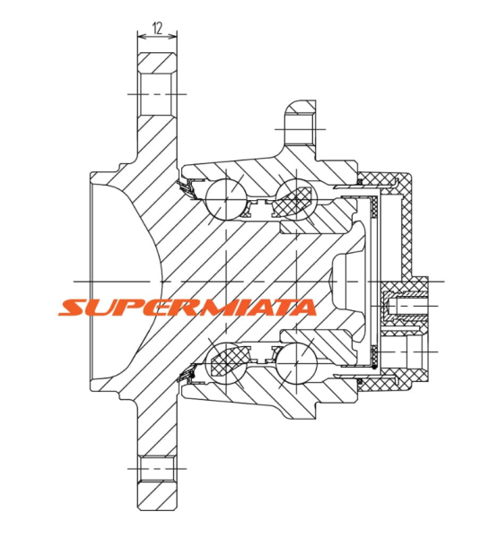 Supermiata Competition Front Hub 06-15 NC MX5