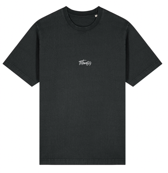 89 Tshirt Basic mit Frontstick Vintage Schwarz