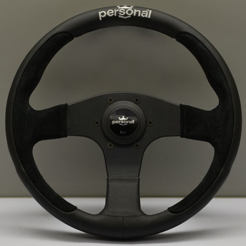 Nardi Personal Pole Position Leather/Suede Black Spokes 330mm