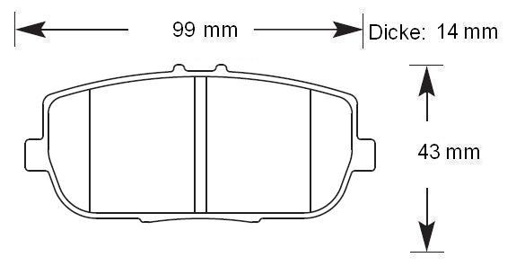 Hawk-HT-14 Brake Pad Axle Set 4-25mm-HB105V.980